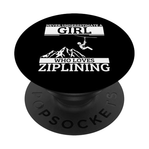Unterschätze niemals ein Mädchen, das Ziplining für Frauen liebt | Zipline PopSockets Klebender PopGrip Unterschätze niemals ein Mädchen, das Ziplining für Frauen liebt | Zipline PopSockets Klebender PopGrip von Zip Line Gifts For Backyard Zipline Fans