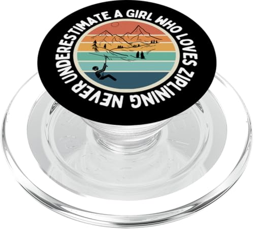 Unterschätze niemals ein Mädchen, das Ziplining für Frauen liebt | Zipline PopSockets PopGrip für MagSafe Unterschätze niemals ein Mädchen, das Ziplining für Frauen liebt | Zipline PopSockets PopGrip für MagSafe von Zip Line Gifts For Backyard Zipline Fans