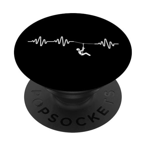 Ziplining Herzschlag Mann Frau Stolz Lustige Zipline PopSockets Klebender PopGrip Ziplining Herzschlag Mann Frau Stolz Lustige Zipline PopSockets Klebender PopGrip von Zip Line Gifts For Backyard Zipline Fans