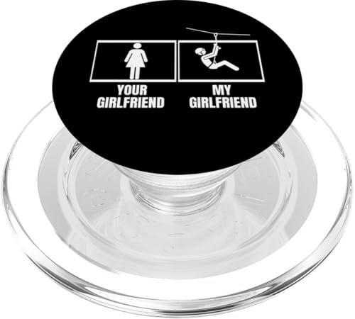 Ziplining Your Girlfriend Meine Freundin Lustige Zipline PopSockets PopGrip für MagSafe von Zip Line Gifts For Backyard Zipline Fans
