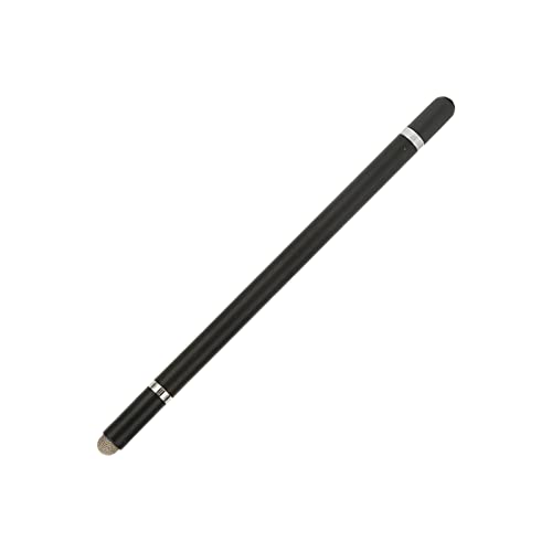 Stylus Pen Präzise Positionierung 3 in 1 Multifunktionaler kapazitiver Stylus mit 2 Faserspitzen für Tablet Handy (Schwarz) von Zisemeil