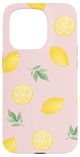 Hülle für iPhone 15 Pro Zitronen-Pastellmuster, stilvoll, trendig, sommerlich von Zitronen-Handyhüllen und Zubehör