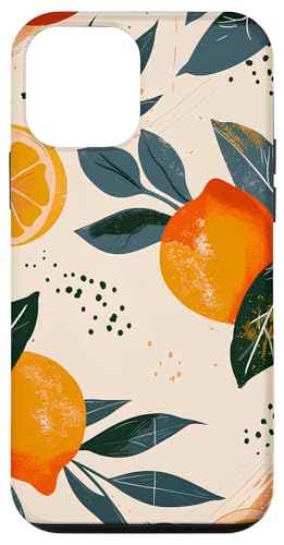 Hülle für iPhone 12 mini Zitronen Orangen abstraktes Design von Zitronen Orangen abstraktes Design