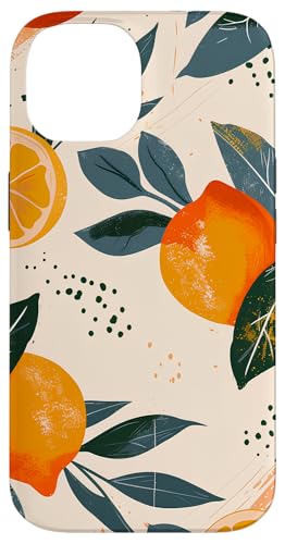 Hülle für iPhone 14 Zitronen Orangen abstraktes Design von Zitronen Orangen abstraktes Design