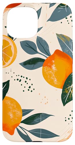 Hülle für iPhone 15 Zitronen Orangen abstraktes Design von Zitronen Orangen abstraktes Design
