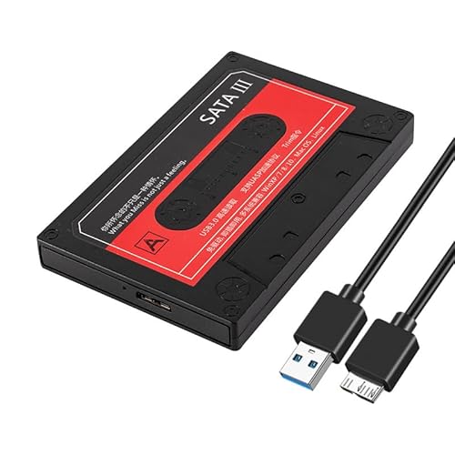 2.5 Zoll Festplattengehäuse USB 3.0/5Gbps,Werkzeugloses Externe SSD Gehäuse für 2,5 Zoll SATA SSD und HDD in Höhe 9.5mm/7mm von Ziyan
