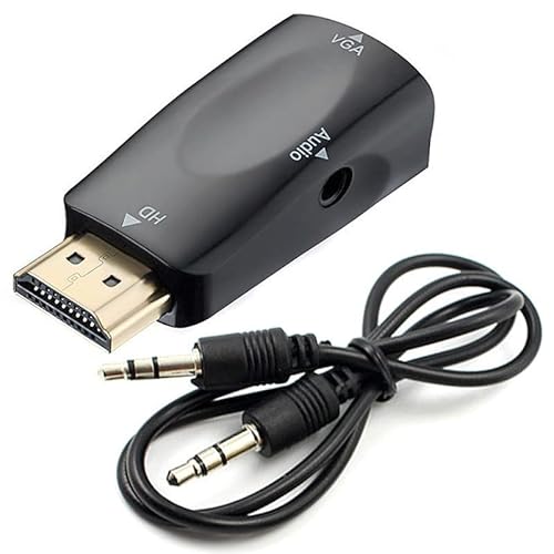 Ziyan HDMI zu VGA Konverter Audiokabel Auflosung Video Kompaktadapter Adapter mit Audio Übertragung 3,5mm Klinke Audio Buchse Vergoldete Kontakte Ziyan HDMI zu VGA Konverter Audiokabel Auflosung Video Kompaktadapter Adapter mit Audio Übertragung 3,5mm Klinke Audio Buchse Vergoldete Kontakte von Ziyan