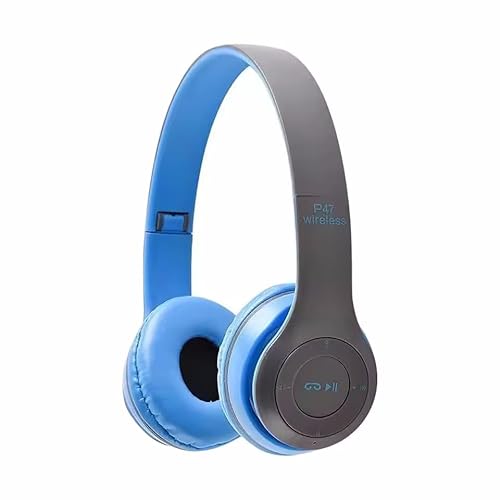 Ziyan Kopfhörer Kabellos Bluetooth Headset, Faltbarer Kabelloser Sportkopfhörer mit HiFi-Stereo-Sound, für Reisen Im Home-Office，Outdoor, Transport, Reisen, Studium (Blau) von Ziyan