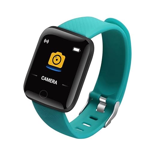 Ziyan Multifunktions-Smart-Uhr für Männer Frauen Kinder Nachricht Erinnerung Musik Control Sport Schritt Kalorien D13 Smartwatch Wecker 116Plus (Grün) von Ziyan