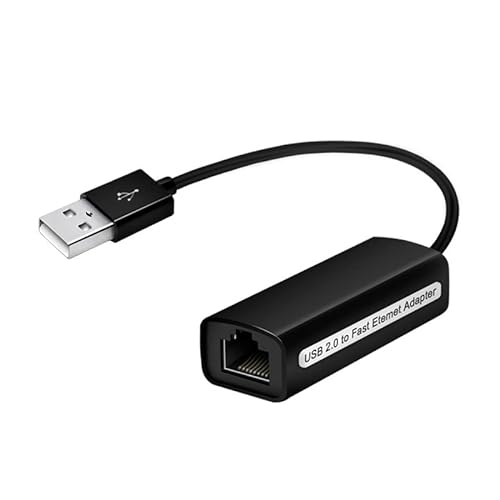 Ziyan USB LAN Adapter USB 2.0 Netzwerk Adapter Patchkabel DSL RJ45 Netzwerkadapter 10/100 Mbps für Laptop, Windows 10/7/98/ME/2000/XP/Vista32/64,MAC OS10.9,Android,Linux von Ziyan