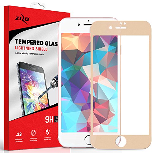 Zizo iPhone 8 Case/iPhone 7 Case Screen Protector [Edge to Edge] Tempered Glass w/ [9H Hardness] Bubble Free [Anti-Scratch] Ultimate Clarity von Zizo
