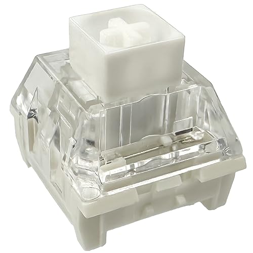 Zjmehty Kailh x Box Mechanische Tastaturschalter, 3-polig, 45 GF, Klick-/Geschwindigkeitstippen, Gaming, wasserdichte Schalter (72 Stück, Kailh Box Weiß) von Zjmehty