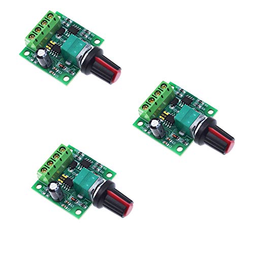 ZkeeShop 3Pcs DC 1.8V 3V 5V 6V 12V 2A 30W PWM Low Voltage DC Motor Speed Controller PWM 1803BK Adjustable Driver Switch von ZkeeShop