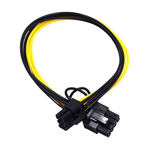 Zktfyshk 6 Pin Männlich Bis 8Pin (6+2) Männliches Netzteilkabel PCI Express 8Pin CPU GPU Power Splitter Grafikkartenadapterkabel 32 cm von Zktfyshk