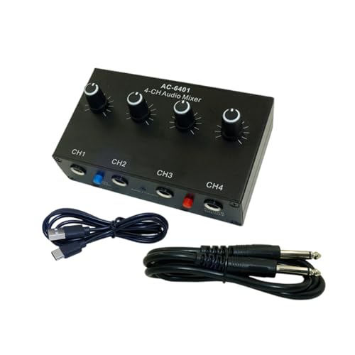 Professioneller Low Rauschen 4 Kanal Stereo Mischer 4 Eingang 1 Ausgang 5 V Mischer Mikrofone Gitarren Keyboard Mixer Professioneller Low Rauschen 4 Kanal Stereo Mischer 4 Eingang 1 Ausgang 5 V Mischer Mikrofone Gitarren Keyboard Mixer von Zkydhbd