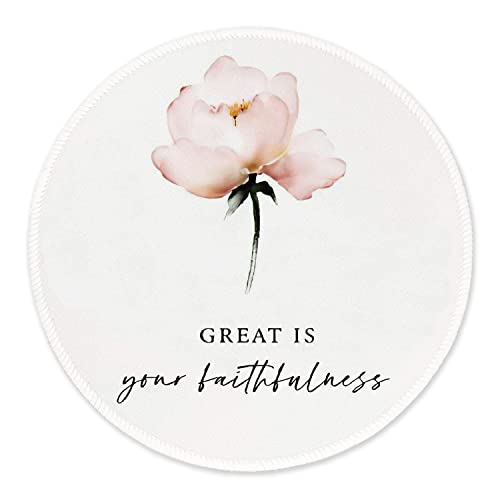 Znzd Lamentations Mauspad mit Bibelvers und Aquarellblumen, 20x20 cm, Kunstdruck, rutschfeste Gummiunterseite, Mauspads für Zuhause, Büro, College, Blumenmalerei, Geschenke für Mädchen und Frauen von Znzd