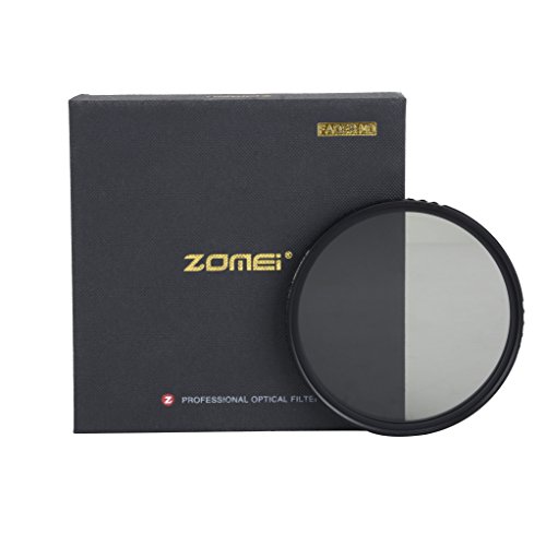 ZOMEI Variabler ND-Filter, 58 mm, ABS, schmal, verstellbar, Graufilter, ND2-400, kein X-Kreuz, auf Bild (72 mm) von ZoMei