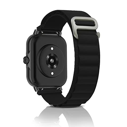 ZoRoll 20mm Armband für Amazfit GTS 4/GTS 4 Mini/GTS 3/GTS 2/GTS 2e/GTS 2 Mini/GTR Mini/GTR 42mm, Nylon G-Haken Einstellbar Ersatzarmband für Amazfit Bip 3/Bip 3 Pro/Bip/Bip lite - Schwarz von ZoRoll