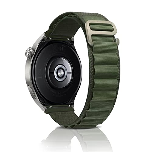 ZoRoll 22mm Armband für Huawei Watch GT 3 Pro 46mm/Watch GT 3 46mm/Watch 3/Watch 3 Pro, Nylon G-Haken Einstellbar Ersatzarmband für Huawei Watch GT 2 46 mm/Watch GT 2e/GT 2 Pro/Honor GS Pro - Grün von ZoRoll