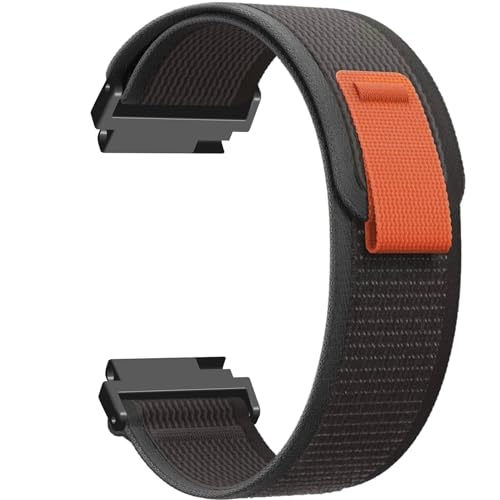 ZoRoll 22mm Armband für IDW13 / IDW19 Smartwatch, Elastisch Nylon Klettverschluss Einstellbares Soft Breathable Ersatzarmband für IDW13 / IDW19 Smartwatch - Schwarz&Grau von ZoRoll