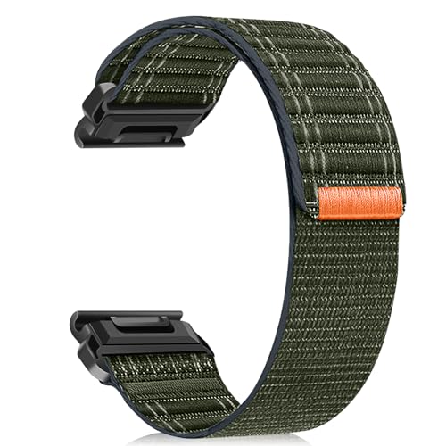 ZoRoll 26 mm QuickFit Armband für Garmin Enduro 3 / Fenix 8 51mm/7X/6X GPS/6X PRO/5X/5X Plus/5X GPS, Wellenmuster Nylon Sport Loop Ersatzarmband für Garmin Epix Pro/tactix 7 Pro - ArmeeGrün ZoRoll 26 mm QuickFit Armband für Garmin Enduro 3 / Fenix 8 51mm/7X/6X GPS/6X PRO/5X/5X Plus/5X GPS, Wellenmuster Nylon Sport Loop Ersatzarmband für Garmin Epix Pro/tactix 7 Pro - ArmeeGrün von ZoRoll