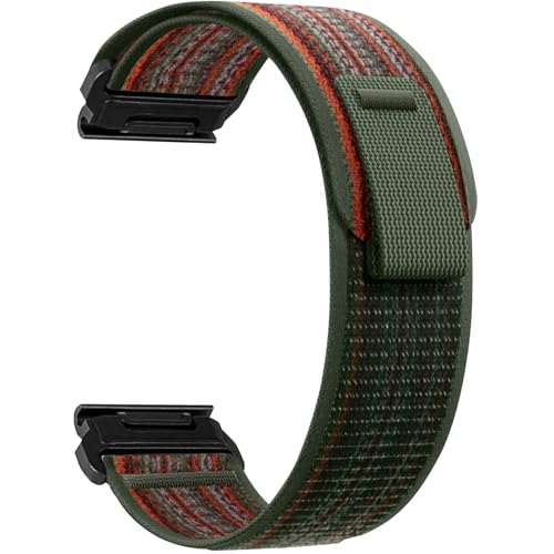 ZoRoll 26mm QuickFit Armband für Garmin Tactix 8 51mm/Fenix 8 51mm/7X/6X GPS/6X PRO/5X/5X Plus/5X GPS, Elastisch Nylon Ersatzarmband für Garmin Enduro 3/Epix Pro/tactix 7 Pro - Dunkel Grün ZoRoll 26mm QuickFit Armband für Garmin Tactix 8 51mm/Fenix 8 51mm/7X/6X GPS/6X PRO/5X/5X Plus/5X GPS, Elastisch Nylon Ersatzarmband für Garmin Enduro 3/Epix Pro/tactix 7 Pro - Dunkel Grün von ZoRoll