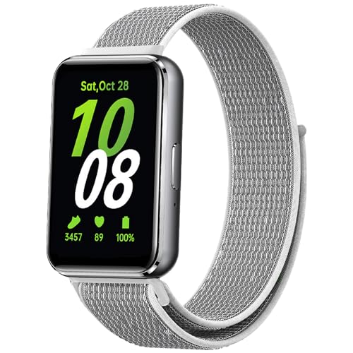 ZoRoll Armband für Samsung Galaxy Fit 3, Nylon Einstellbar Klettverschluss Ersatzarmband Sport Loop Soft Kompatibel mit Samsung Galaxy Fit 3 - Grau Weiß ZoRoll Armband für Samsung Galaxy Fit 3, Nylon Einstellbar Klettverschluss Ersatzarmband Sport Loop Soft Kompatibel mit Samsung Galaxy Fit 3 - Grau Weiß von ZoRoll