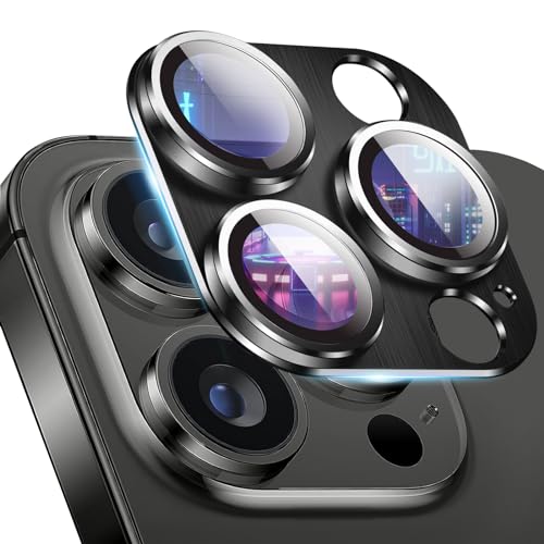 ZoRoll Kamera Schutzfolie Kompatibel mit iPhone 15 Pro /15 Pro Max, Metall Aluminium Panzerfolie HD Klar Anti-Kratzer 9H Härte Kamera Glass Schutzfolie für iPhone 15 Pro /iPhone 15 Pro Max - Schwarz ZoRoll Kamera Schutzfolie Kompatibel mit iPhone 15 Pro /15 Pro Max, Metall Aluminium Panzerfolie HD Klar Anti-Kratzer 9H Härte Kamera Glass Schutzfolie für iPhone 15 Pro /iPhone 15 Pro Max - Schwarz von ZoRoll