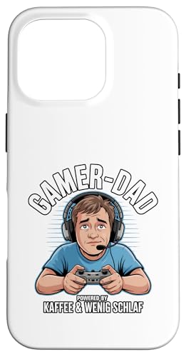 Gamer Dad - Powered by Kaffee & Wenig Schlaf Hülle für iPhone 16 Pro Gamer Dad - Powered by Kaffee & Wenig Schlaf Hülle für iPhone 16 Pro von Zocker Kaffee Club