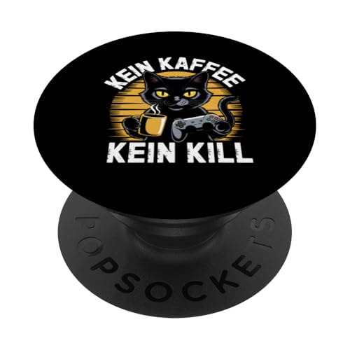Kein Kaffee Kein Kill – Lustiges Kaffee Gamer Design PopSockets Klebender PopGrip Kein Kaffee Kein Kill – Lustiges Kaffee Gamer Design PopSockets Klebender PopGrip von Zocker Kaffee Club