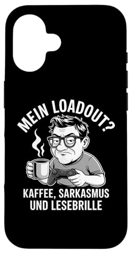 Mein Loadout: Kaffee Sarkasmus Lesebrille – Lustig & Nerdig Hülle für iPhone 16 Mein Loadout: Kaffee Sarkasmus Lesebrille – Lustig & Nerdig Hülle für iPhone 16 von Zocker Kaffee Club