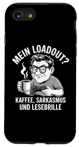 Mein Loadout: Kaffee Sarkasmus Lesebrille – Lustig & Nerdig Hülle für iPhone SE (2020) / 7 / 8 von Zocker Kaffee Club