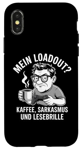 Mein Loadout: Kaffee Sarkasmus Lesebrille – Lustig & Nerdig Hülle für iPhone X/XS von Zocker Kaffee Club