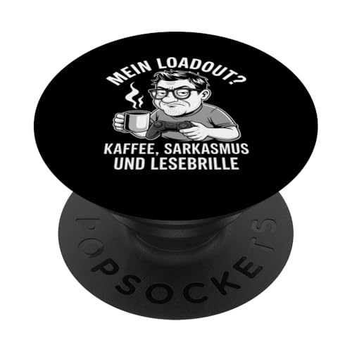 Mein Loadout: Kaffee Sarkasmus Lesebrille – Lustig & Nerdig PopSockets Klebender PopGrip Mein Loadout: Kaffee Sarkasmus Lesebrille – Lustig & Nerdig PopSockets Klebender PopGrip von Zocker Kaffee Club