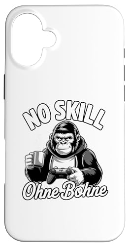 No Skill Ohne Bohne – Lustiger Gaming Kaffee Spruch Hülle für iPhone 16 Plus No Skill Ohne Bohne – Lustiger Gaming Kaffee Spruch Hülle für iPhone 16 Plus von Zocker Kaffee Club