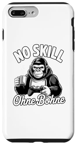 No Skill Ohne Bohne – Lustiger Gaming Kaffee Spruch Hülle für iPhone 7 Plus/8 Plus von Zocker Kaffee Club