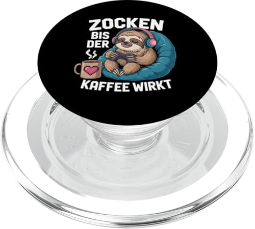 Zocken bis der Kaffee wirkt – Lustiges Gamer Kaffee Design PopSockets PopGrip für MagSafe Zocken bis der Kaffee wirkt – Lustiges Gamer Kaffee Design PopSockets PopGrip für MagSafe von Zocker Kaffee Club