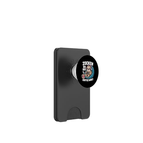 Zocken bis der Kaffee wirkt – Lustiges Gamer Kaffee Design PopSockets PopWallet für MagSafe von Zocker Kaffee Club