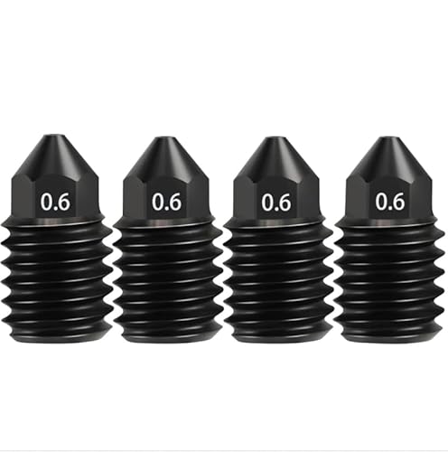 Zodazoqa Hot End für A1 Mini/A1 Druckkopf, verbessertes Hochtemperatur-gehärtetes Stahldüsen-Ersatzextruder-Set, kompatibel mit Bambu Lab A1 und A1 Mini 3D-Druck (Düse von 0,6 mm) von Zodazoqa