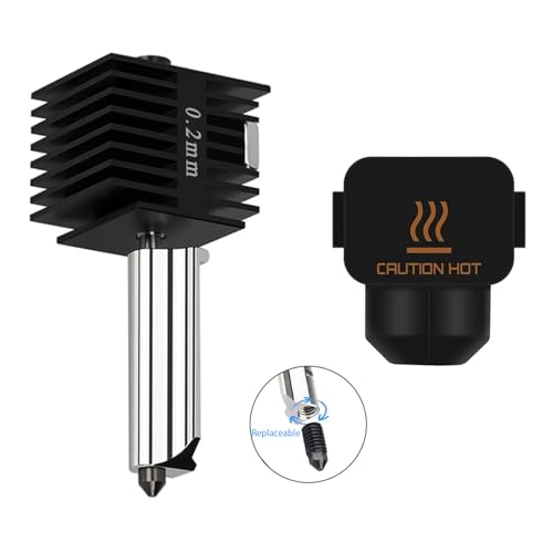 Zodazoqa Hot End für A1 Mini/A1 Druckkopf Hochtemperatur-Upgrade Hot End Kit Ersatz Extruder kompatibel mit Bambu Lab A1 und A1 Mini 3D-Druck (Hot End von 0,2 mm) von Zodazoqa