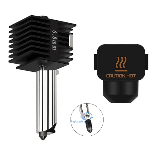 Zodazoqa Hot End für A1 Mini/A1 Druckkopf Hochtemperatur-Upgrade Hot End Kit Ersatz Extruder kompatibel mit Bambu Lab A1 und A1 Mini 3D-Druck (Hot End von 0,8 mm) von Zodazoqa