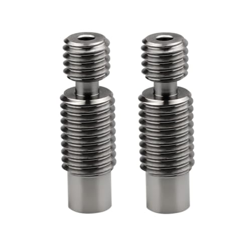 Zodazoqa - Packung mit 2 Stück 3D-Drucker, superglatte Titanlegierung, Hitzeschutz, Ganzmetall, Thermo-Fass-Zuführrohr, Heatbreak Throat für 1,75 mm V6 Hotend und Titan Aero Extruder Zodazoqa - Packung mit 2 Stück 3D-Drucker, superglatte Titanlegierung, Hitzeschutz, Ganzmetall, Thermo-Fass-Zuführrohr, Heatbreak Throat für 1,75 mm V6 Hotend und Titan Aero Extruder von Zodazoqa