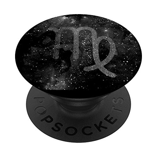 Jungfrau Galaxy Space Stars Sternbild Cosmic Black White PopSockets mit austauschbarem PopGrip von Zodiac Astrology Astrological Gift for Women Girls