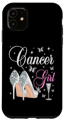 Krebs Mädchen Geburtstag Party Sternzeichen High Heels Schmetterlinge Hülle für iPhone 11 von Zodiac Birthday Team