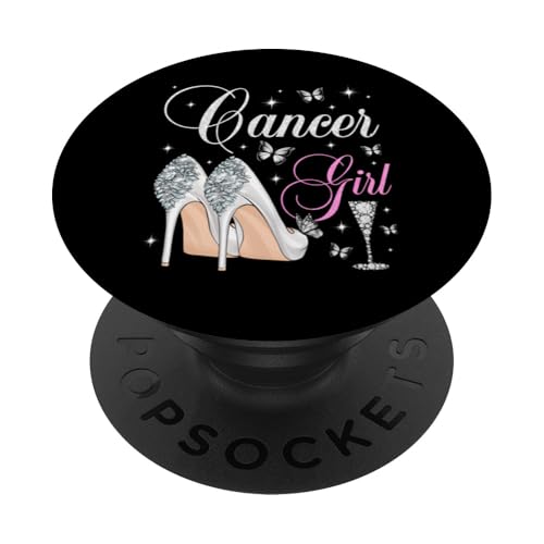 Krebs Mädchen Geburtstag Party Sternzeichen High Heels Schmetterlinge PopSockets Klebender PopGrip Krebs Mädchen Geburtstag Party Sternzeichen High Heels Schmetterlinge PopSockets Klebender PopGrip von Zodiac Birthday Team