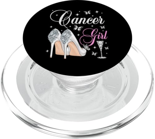 Krebs Mädchen Geburtstag Party Sternzeichen High Heels Schmetterlinge PopSockets PopGrip für MagSafe Krebs Mädchen Geburtstag Party Sternzeichen High Heels Schmetterlinge PopSockets PopGrip für MagSafe von Zodiac Birthday Team