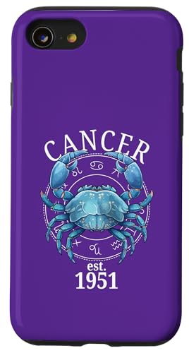 Sternzeichenkrebs Geboren 1951 Hülle für iPhone SE (2020) / 7 / 8 von Zodiac Calendar Cancer