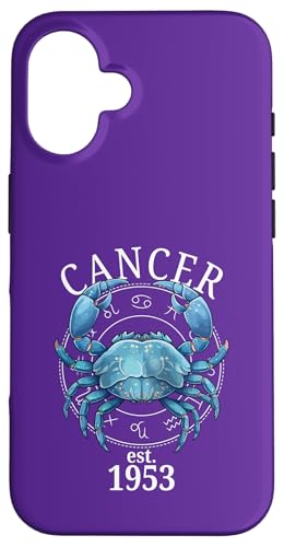 Sternzeichenkrebs Geboren 1953 Hülle für iPhone 16 Sternzeichenkrebs Geboren 1953 Hülle für iPhone 16 von Zodiac Calendar Cancer
