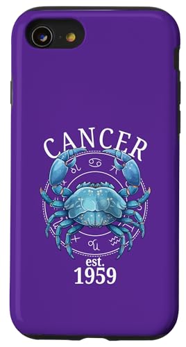 Sternzeichenkrebs Geboren 1959 Hülle für iPhone SE (2020) / 7 / 8 von Zodiac Calendar Cancer