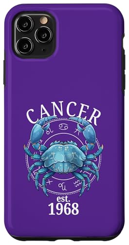Sternzeichenkrebs Geboren 1968 Hülle für iPhone 11 Pro Max von Zodiac Calendar Cancer
